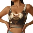 thumbnail image 1 of Fotbe Butterfly Cow Barrel Sujetador Deportivo Largo sin Aros para Mujer con Almohadillas y Soporte Medio, Transpirable y Absorbente, Camiseta Tipo Chaleco o Tank Top-XX-Large, 1 of 8