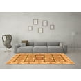 thumbnail image 3 of Ahgly Company Indoor Round Abstract Orange Modern Area Rugs, 5' Round, 3 of 4