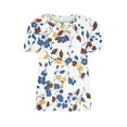 thumbnail image 3 of Hvyesh Floral T Shirt for Women Round Neck Graphic Tees Short Sleeve Casual Basic Tops 2025 Summer Regular Fit Blouses Tee, 3 of 6