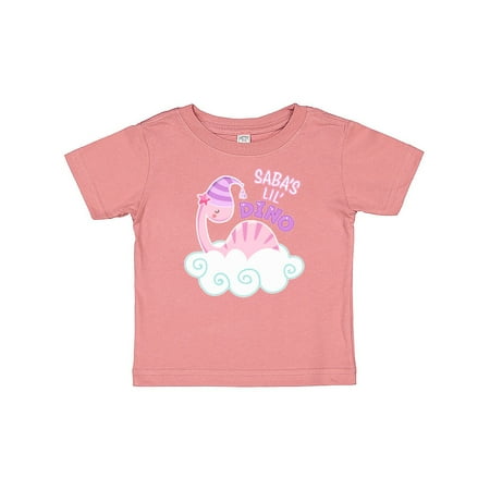 

Inktastic Saba s Lil Dino with Cute Pink Baby Dinosaur Gift Baby Boy or Baby Girl T-Shirt