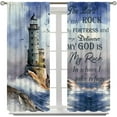 thumbnail image 6 of Lighthouse Curtains, Rustic Nautical Motivational Quote Blackout Window Treatments, Rod Pocket Thermal Insulated Drapes 2 Panel Sets for Bedroom Living Room Kitchen-52"W x 63"L (Pack of 2), 6 of 7