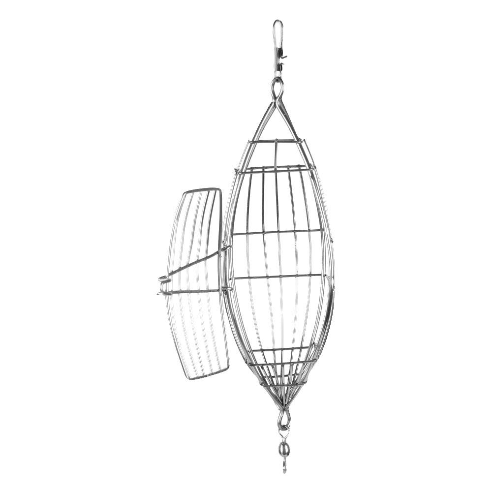 Stainless Steel Olive Shape Fishing Bait Cage Lure Cage Bait Fishing