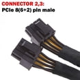 thumbnail image 3 of 8 Pin PCI-E To 2 PCI-E 8 Pin (6 Pin + 2 Pin) Power Cable, Splitter PCI Express Graphics Card Connector PC Power Cable GPU Graphics Video Card Wire (1/Pack 12 Inches?, 3 of 5
