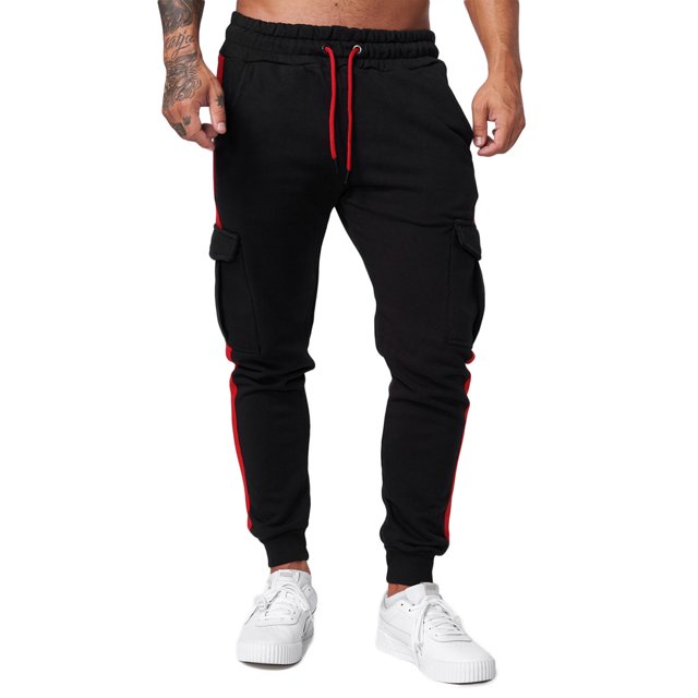 FOCUSNORM Pantalon de Velours pour Hommes Cordon de Serrage Large Pantalon de Jogging Décontracté