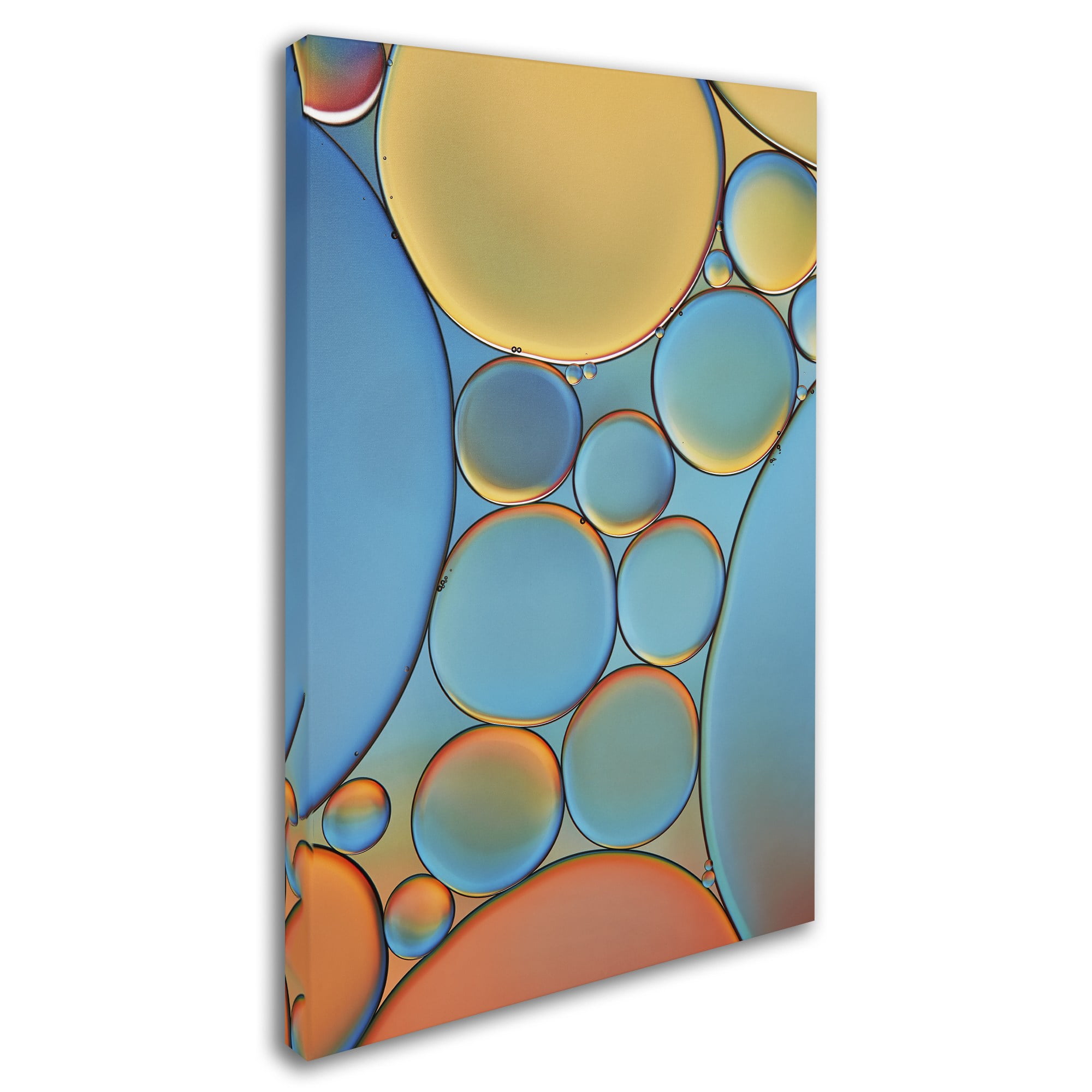 Trademark Fine Art 'Blue and Apricot Drops' Canvas Art by Cora Niele