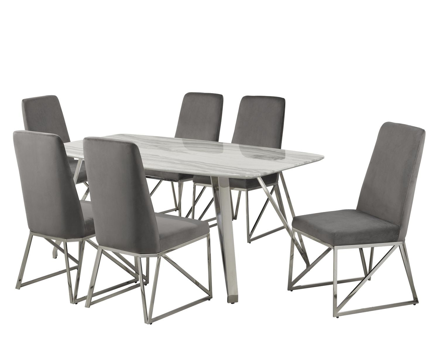 Gabriel 7-Piece Dining Set, Grey