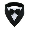 thumbnail image 1 of Pañuelo para perro, bufanda para cachorro, pañuelo triangular ajustable, babero para perro, collar de esmoquin para Acción de Gracias, perros pequeños Negro, 1 of 8