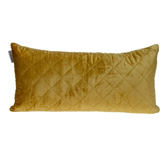 Parkland Collection Milo Transitional Quilted Yellow Throw Pillow