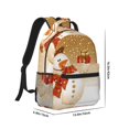 thumbnail image 2 of Disketp Christmas Snowman Gift Backpack - Comfortable Daypack with The right laptop for you Spacious Main Compartment & other poket - {designName} print, 2 of 6