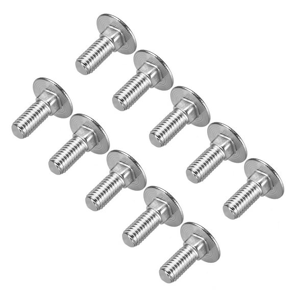 Unique Bargains Carriage Bolts, Neck Carriage Bolt, Round Head, Square Neck, 304 Stainless Steel M8x16mm 20 pcs