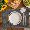 thumbnail image 4 of Animal Print Placemats Set of 6, Minimalist Vintage Animal Leather Black Placemats for Dining Table, Place Mats for Kitchen Tabletop, Waterproof Wipeable Dining Table Mats Set, 4 of 9