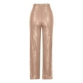 thumbnail image 4 of Luxalzxs Sequin Pants for Women Fashion Elegant Sparkly High Waist Wide Leg Pants Trouser Glitter Shiny Disco Party Clubwear, 4 of 4
