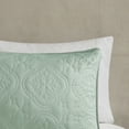 thumbnail image 5 of 510 Design Full/Queen Size 3-Piece Quilt Set, Reversible Damask Bedspread with Shams, Seafoam, All Season, 5 of 9