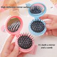 thumbnail image 3 of Kehuo Romantic Macaroon-color Folding Hair Brush with Mirror, Round Portable Folding Pocket Hair Brush Mini Hair Massage Comb Travel Size for Women and Girls, Beauty & Personal Care, 3 of 8