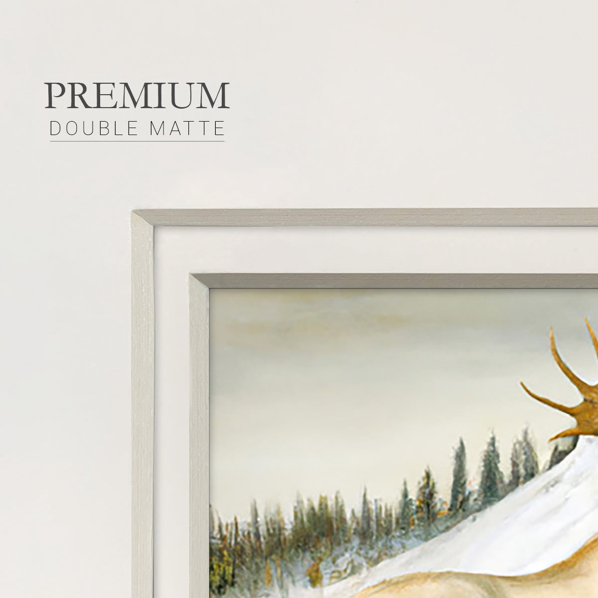 Snow ElkPremium Framed Print