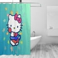 thumbnail image 2 of Hello Kitty Shower Curtain, Waterproof Bathroom Shower Curtains, Washable Cloth Shower Curtain With 12 Hooks, 72 "W X 72" L, 2 of 9