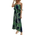 thumbnail image 4 of Robes d'Été pour Femmes Bleu et Blanc en Porcelaine Sans Bretelles Boho Maxi Longue Robe, 4 of 6