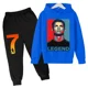 thumbnail image 3 of Conjunto de sudadera con capucha de primavera de Ronaldo, conjunto de 2 piezas de sudadera y pantalones azules informales para niños, ropa deportiva informal, chándal para niños, 3 of 5