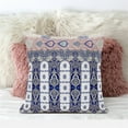 thumbnail image 2 of Taj Garden Columns Duo Indoor Outdoor Fabric Pillow in Blue 26x26 with zip, 2 of 5