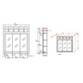 thumbnail image 5 of Design House Concord 30 inch Medicine Cabinet in White Gloss, 5 of 11