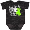 thumbnail image 3 of Inktastic Our Family Fights Together Lymphoma Awareness Lime Ribbon Boys or Girls Baby Bodysuit, 3 of 5