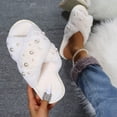 thumbnail image 5 of Jiibva Bride Slippers Pearl Slippers For Wedding Women Fuzzy Slippers Soft Bridesmaid Slippers For Wedding Bachelorette Party Supplies, 5 of 7