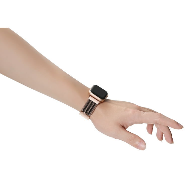 Rose gold band with black apple watch discount