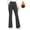 Gray, variant on Women's Fleece Lined Flare Leggings with Pockets High Waisted Thermal Warm Bootcut Yoga Pants Winter Casual Trousers 8 Colors S-XXL