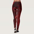 thumbnail image 7 of Odeerbi Yoga Full Length Pants for Women 2025 Casual High Waist Heart Print Sweatpants Leggings Skinny Sports Yoga Running Gym Pants Wine, 7 of 7