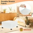 thumbnail image 2 of Funda de Ottomán Cuadrada Estirable Uxcell 31" x 31" x 15" Funda de Ottomán de Tela Protector para Muebles/Sala de Estar/Interior [Blanco], 2 of 7