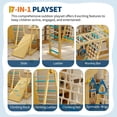 thumbnail image 6 of 7-in-1 Wooden Indoor Jungle Gym for Kids 2-8, Toddler Playground with Slide Climbing Wall Monkey Bars, Climbing Playset., 6 of 6