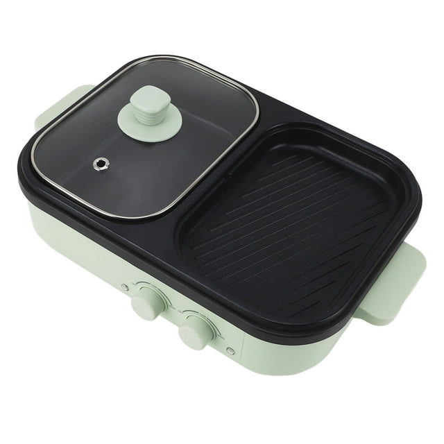 1300W Multifunctional Hot Pot, Non Stick Dual Sides Electric Cooker for Frying, Grilling, Cooking for Indoor Outdoor Use