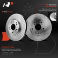 thumbnail image 4 of A-Premium 11.10 inch (282mm) Front Vented Disc Brake Rotors + Ceramic Pads Kit Compatible with Honda Accord 2003-2017, Civic 2013-2018, CR-V 2002-2004, Element 2003-2011 & Acura ILX 2014-2015 6-PC Set, 4 of 8