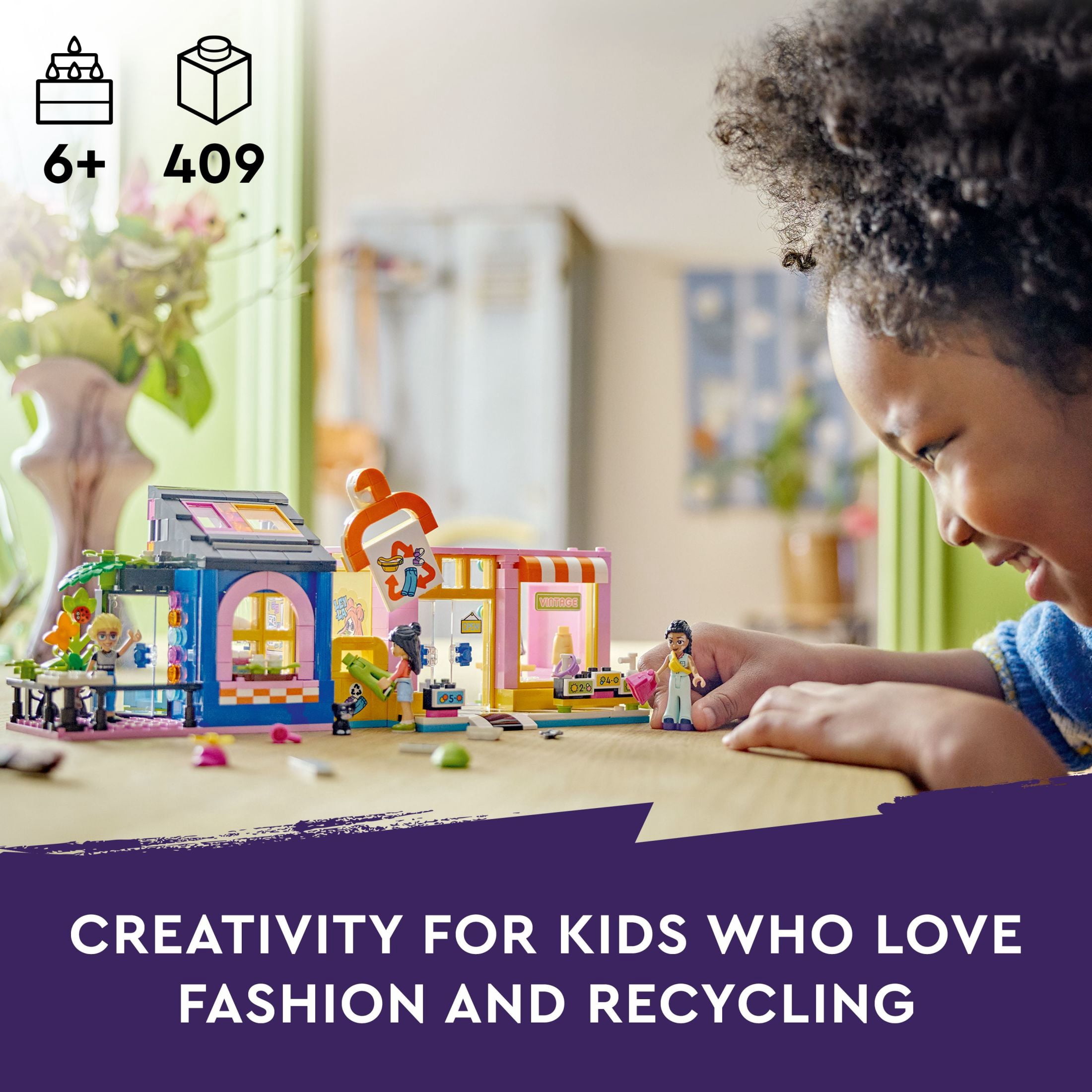 LEGO Friends Vintage Fashion Store Building Toy - Pretend Play Toy Figures & Playsets for Girls & Boys, Ages 6+ Years - Gift for Kids W/ Mini-Dolls - 42614