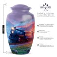 thumbnail image 2 of Train Funeral Cremation Urns For Adult Male - 1 Large & 4 Small Urns For Human Ashes Adult Female - Blue Mini Urn For Mother & Father - Purple Urn For Ashes For Women (10 & 3 Inch), 2 of 7