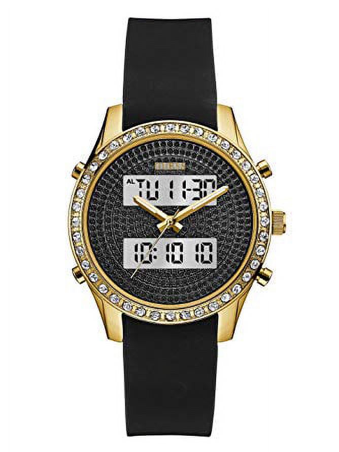 Guess Watch Womens Sparkle Leather Black & Gold Brocade Dial Glitz Crystals NWOT Guess GW0814L3 - Glitz 40th Anniversary Special Edition  main image 2