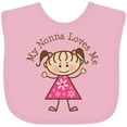 thumbnail image 3 of Inktastic My Nonna Loves Me Girls Baby Bib, 3 of 4