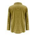 thumbnail image 5 of CIENVNSTG Cotton Linen Button Down Shirt for Women Henley Long Sleeve Blouses Lightweight Spring Summer Loose Solid Casual Work Tops Yellow XL, 5 of 5