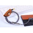 thumbnail image 3 of wqlpp-Coiled USB C Cable for Mechanical Keyboard with Aviator Connector, 52 Inches Black Nylon Braid USB C Keyboard Cable, Customized USB C to USB a Cable, 3 of 4