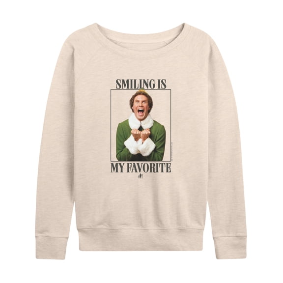 ELF - Christmas Smile - Women's Lightweight French Terry Long Sleeve Shirt