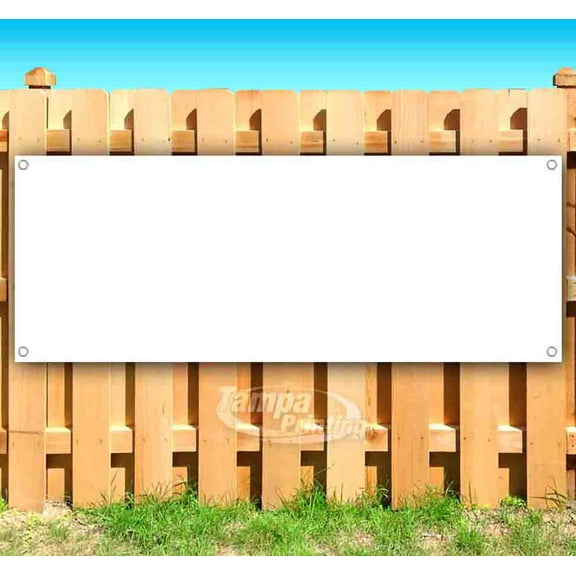 Blank White Banner 13 oz Vinyl Banner With Metal Grommets