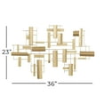 thumbnail image 4 of CosmoLiving by Cosmopolitan Gold Metal 3D Stripe Geometric Wall Decor, 4 of 15