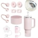 thumbnail image 1 of Juego de Accesorios para Tazas Stanley - 6 Tapones Silicona a Prueba de Derrames, 2 Tapas Cubiertas para Popotes (9-10mm), 1 Botín de Silicona Mor para Vasos de 30oz y 40oz, 1 of 4