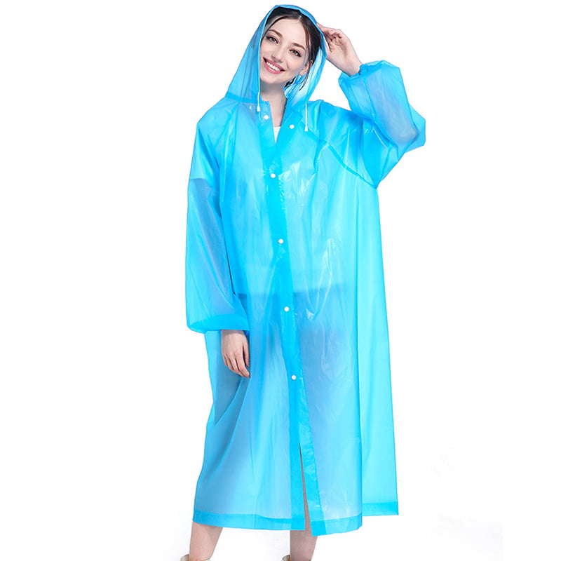 Goulian Rain Coat PEVA Rain Poncho for Women and Men Emergency Rain ...