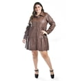 thumbnail image 4 of Vestido de piel sintetica Roman Fashion / Tallas Extras, 117 (Cafe) cafe 40, 4 of 5