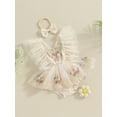 thumbnail image 3 of BemeyourBBs Baby Girls First Birthday Outfit 1st Birthday Party Dress Newborn Fairy Tulle Tutu Romper Dress Floral Embroidery Bodysuit Cake Smash Dresses, 3 of 9