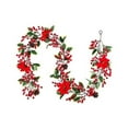 thumbnail image 1 of Cateissary Guirnalda navideña Decoraciones Decoración para el hogar Puerta de la pared Hoja Flores Vid Año Nuevo Vacaciones Guirnaldas colgantes 250 cm Kits de decoración para fiestas Tipo G Cateissary HA069852-07, 1 of 6