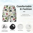 thumbnail image 4 of Kdxio Dinosaur Print Men's Swim Trunks with Compression Liner 7 Inch Inseam Quick Dry Swim Shorts, 4 of 7