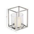 thumbnail image 4 of DecMode  6"W, 8"H Modern Candlestick, Clear, 1 - Piece, 4 of 9