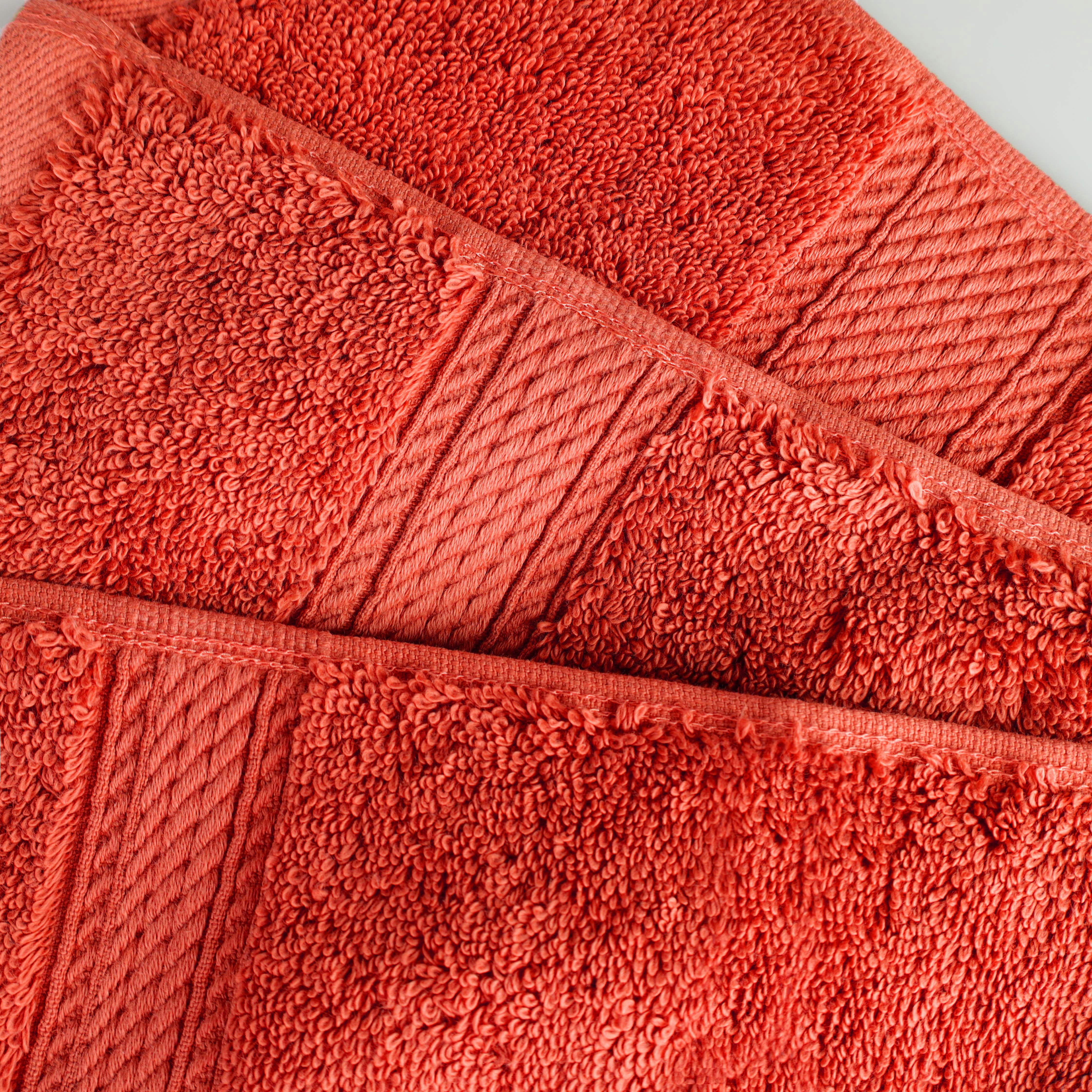 BNM Egyptian Cotton Luxury 800 GSM Bath Towel Set of 4, Coral